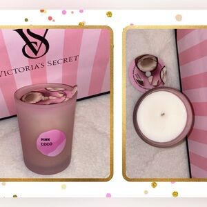 SALE! VICTORIA SECRET PINK COCONUT SINGLE WICK SCENTED CANDLE